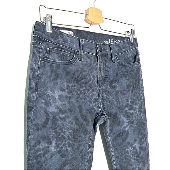 Gap 1969 | Black and Gray Animal Print Legging Jean Size 8 - Picture 2 of 6